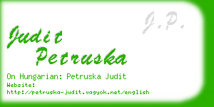 judit petruska business card